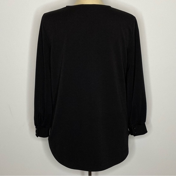 Banana Republic Black Wrap Blouse - Picture 2 of 9